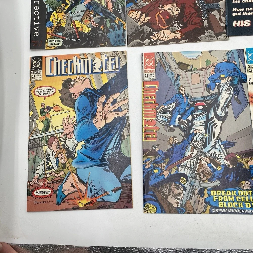 DC Checkmate‎ Comic Books Lot 7 Vintage 1990's 27,28,29,32,18,19 VGC